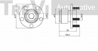 TREVI AUTOMOTIVE wb2368 -  Комплект подшипника ступицы колеса